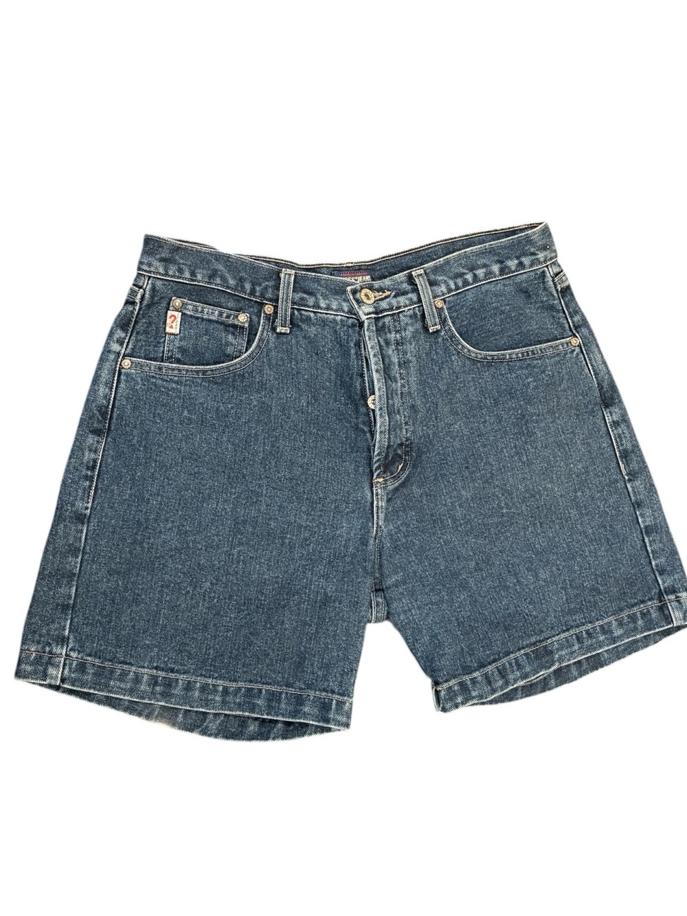 Vintage 80s 90s GUESS Jeans Denim Shorts Button Fly High Waist Mom Jorts USA
